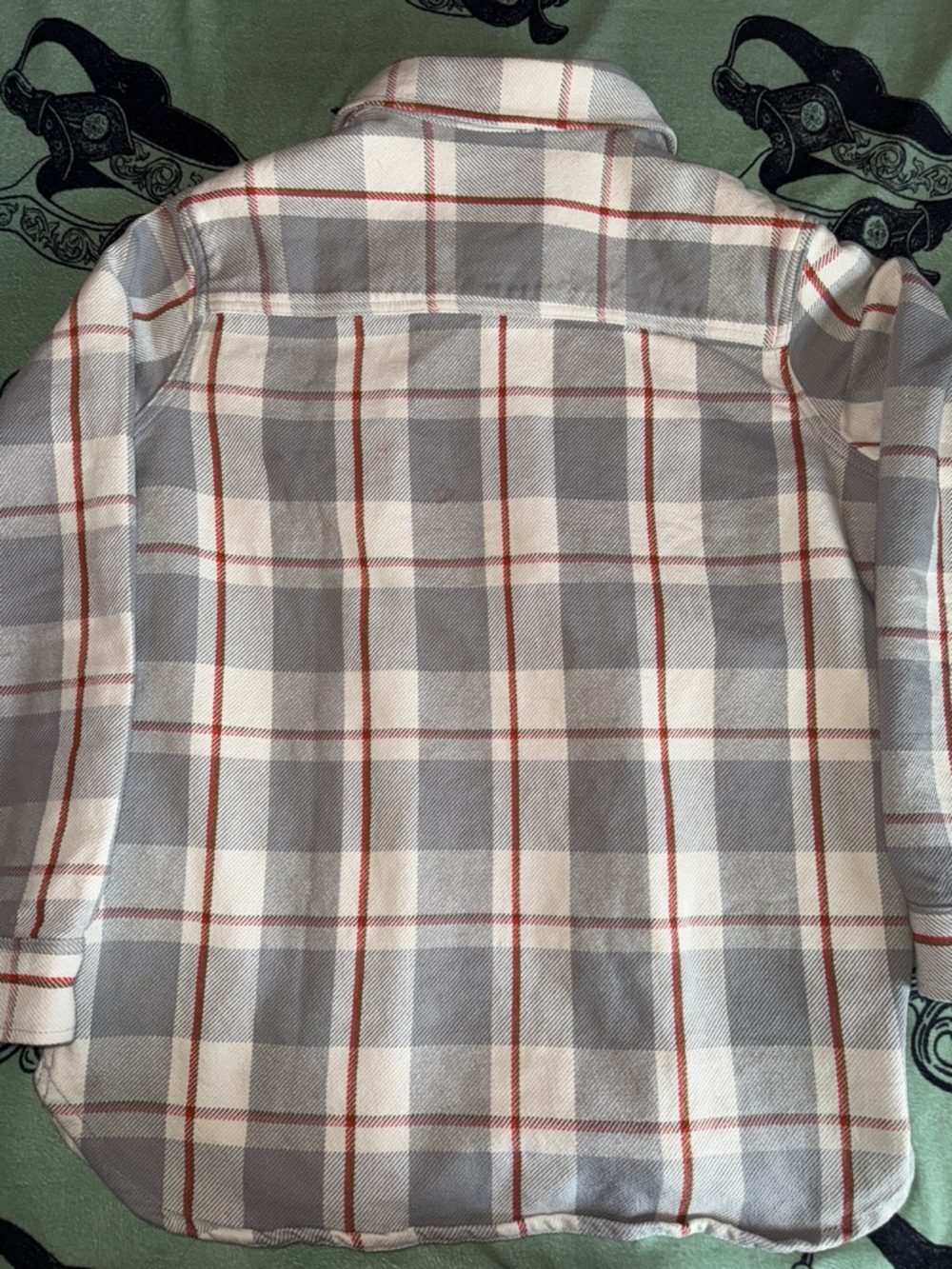 NWOT Carhartt Gray, Cream & Red Plaid Work Shirt Jacket - Picture 8 of 11